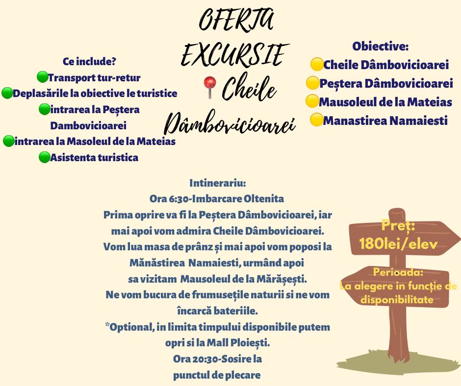 SUPER OFERTA EXCURSIE 1 ZI